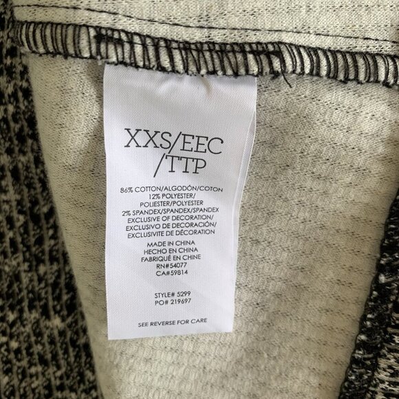 Cabi The Times Jacket XXS Tweed Hook Eye Closure Black White Career Classic - Picture 6 of 6